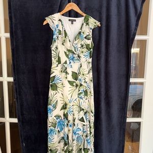 Banana Republic Floral Midi Ruffle Dress Size 2